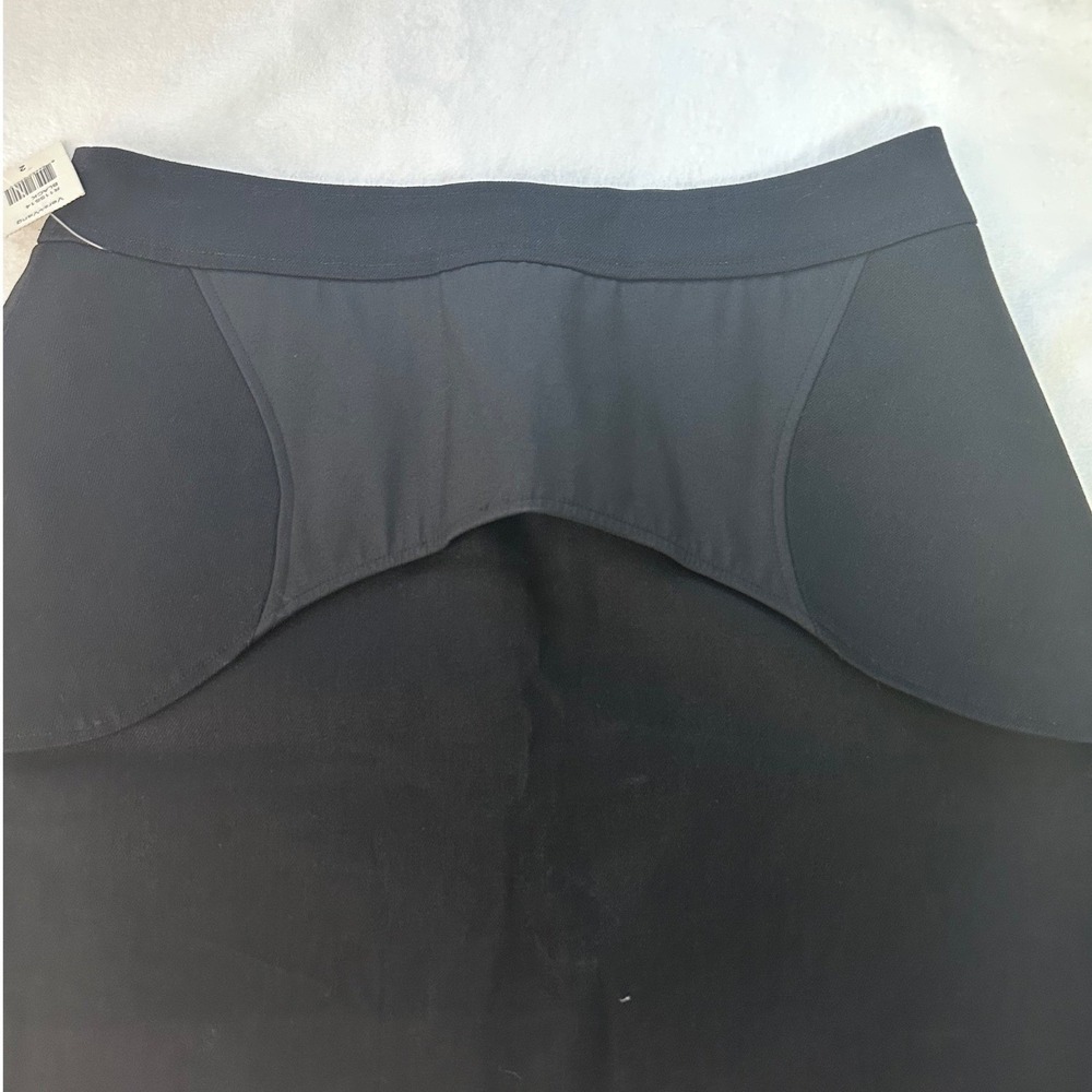 Vera Wang Collection Designer Skirt Black Size 2 Peplum Overlay Architectural - Picture 12 of 12